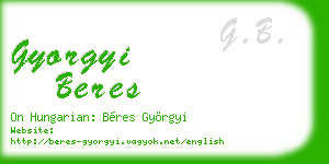gyorgyi beres business card