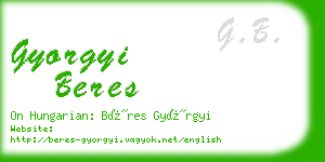 gyorgyi beres business card